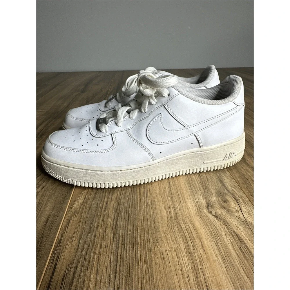 Nike Air Force 1 Low White Athletic Shoes Sneakers (GS) 314192 117 Boys Size 7Y